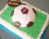 サッカーボール　デコレーション　ケーキ！作り方1写真