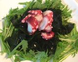 酒の肴に♬タコとワカメの絶品香味ダレ作り方1写真