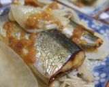 蒸せるんですで簡単★サンマの梅肉ソース蒸作り方7写真