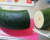 巨大ズッキーニのマヨネーズ焼き。作り方1写真