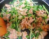 豆苗入り豚キムチ炒め作り方7写真