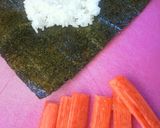 カニカマでキャラのおにぎらず作り方1写真