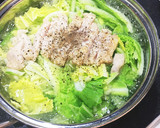 豚カツ用肉で白菜の簡単節約スープ煮込！作り方4写真