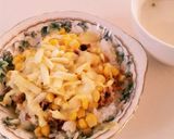 簡単ランチに‼鮭とコーンのチーズ丼作り方2写真