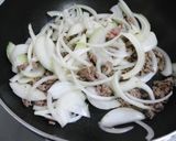 ワンポットパスタ♪甘辛すき焼き風作り方3写真