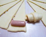 朝食ランチ♪簡単成形ウインナーロールパン作り方7写真