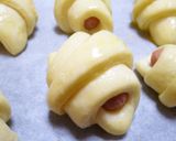 朝食ランチ♪簡単成形ウインナーロールパン作り方12写真