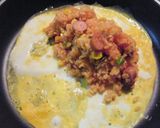 パスタソースで明太子クリームオムライス作り方3写真