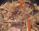 簡単！ハマチと野菜の醤油マヨ炒め♪作り方5写真