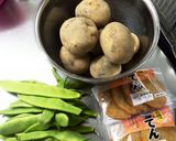 モロッコいんげんとジャガ芋と平天の煮物作り方1写真