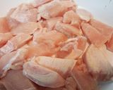 さつまいもと鶏肉のレモン酢餡掛け作り方3写真