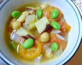 トマト・ひよこ豆・さつまいものスープ♪作り方10写真