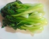 チンゲン菜のカニ餡掛け風♪作り方6写真