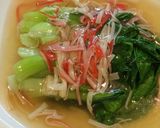 チンゲン菜のカニ餡掛け風♪作り方7写真