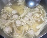 豆腐と鳥団子とえのきの生姜スープ作り方3写真