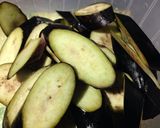 茄子と茗荷のおかかぽん酢炒め作り方1写真