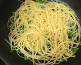 かつお節たっぷりでカイワレと卵のパスタ作り方4写真