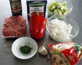 ひき肉とマカロニのトマト煮込み作り方1写真