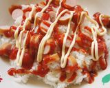 簡単でウマい♪チーズ&ケチャプでドリア風作り方4写真