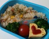 ベーコンとコーンのピラフ作り方8写真