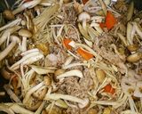 “給食の”きのこ汁作り方2写真