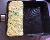 イタリアンパセリの鉄分豊富卵焼き作り方5写真
