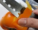 柿ウサギ(ﾉ´∀｀*)フルーツでもアート作り方9写真