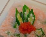 ✿長芋とオクラのすり流し風＠明太子風味で作り方6写真