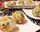 鮭と豆苗de寿司☆おにぎり作り方6写真