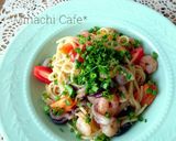 シャンタンde柚子風味のシーフードパスタ作り方6写真