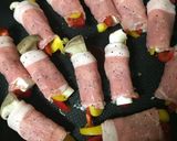 簡単☆美味しいエリンギ、パプリカの肉巻き作り方2写真