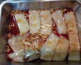 いか黄金焼き、いか焼きの鉄板メニュー作り方2写真