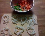 うどんで枝豆ちくわ人参のかき揚げ(๑´ڡ作り方2写真
