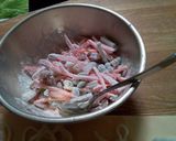 うどんで枝豆ちくわ人参のかき揚げ(๑´ڡ作り方3写真