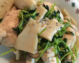 鶏ささみと豆苗のにんにく塩炒め作り方9写真