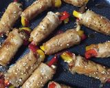簡単☆美味しいエリンギ、パプリカの肉巻き作り方5写真