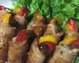 簡単☆美味しいエリンギ、パプリカの肉巻き作り方6写真