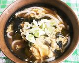 卵がふわふわ♡ワカメうどん作り方5写真