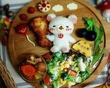 手羽元唐揚げをかじるコリラックマ作り方7写真