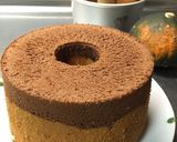 2層❤パンプキン&チョコシフォンケーキ作り方34写真