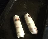 餃子の皮で簡単！ハロウィンウインナー！作り方4写真