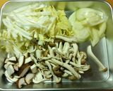うまっ！白菜と茸のあごだしペペロンチーノ作り方2写真
