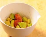 アボカドサーモンのきび酢入りちらし寿司作り方3写真