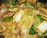 白菜とチンゲン菜の八宝菜風卵あんかけ作り方5写真