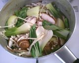 簡単！ チンゲン菜と 鶏団子の 中華煮♪作り方5写真