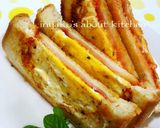 フライパンでハムチーズエッグホットサンド作り方19写真
