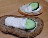タラコとクリームチーズのブルスケッタ作り方3写真