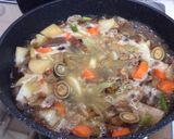コンニャクと根野菜たっぷりの豚汁作り方7写真