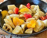 根菜とイカのアヒージョ作り方3写真