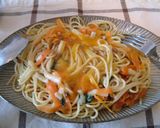 黄身がとろ～ん　にんじんと納豆のパスタ作り方5写真